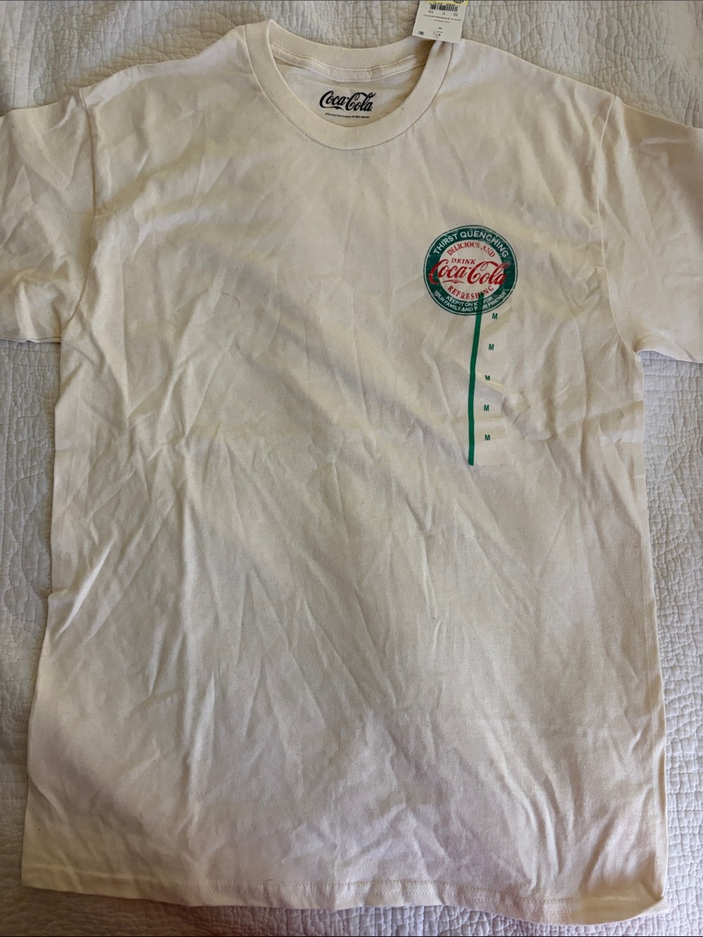 Coca Cola White Logo Graphic Tee